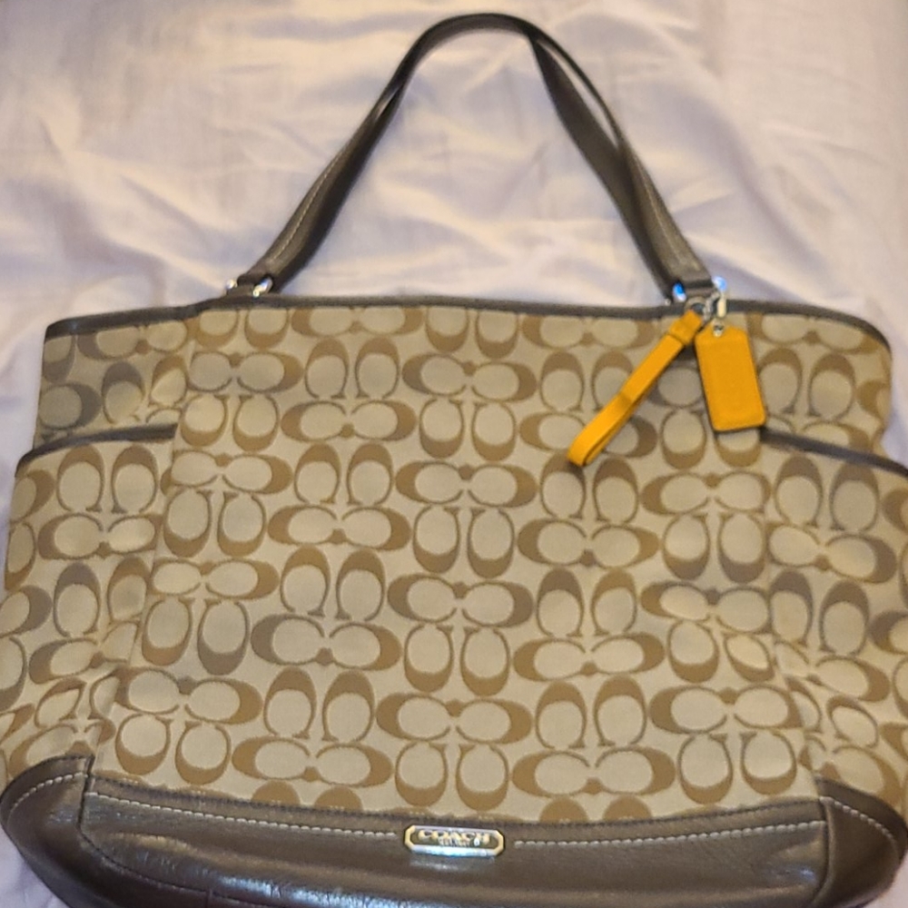 COACH Park Signature North South Tote Shoulder Bag
